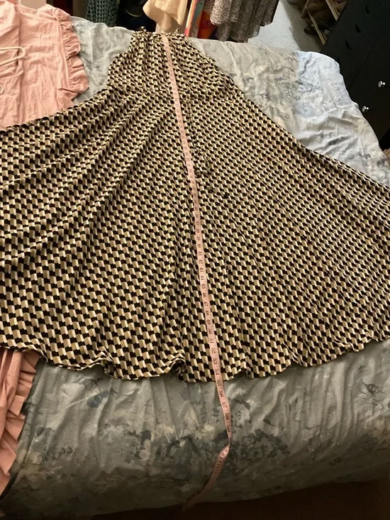 Diane Von Furstenberg SALLY SQUARE SHIFT Black and Cream Geometric Maxi Dress 👗 - Picture 14 of 15